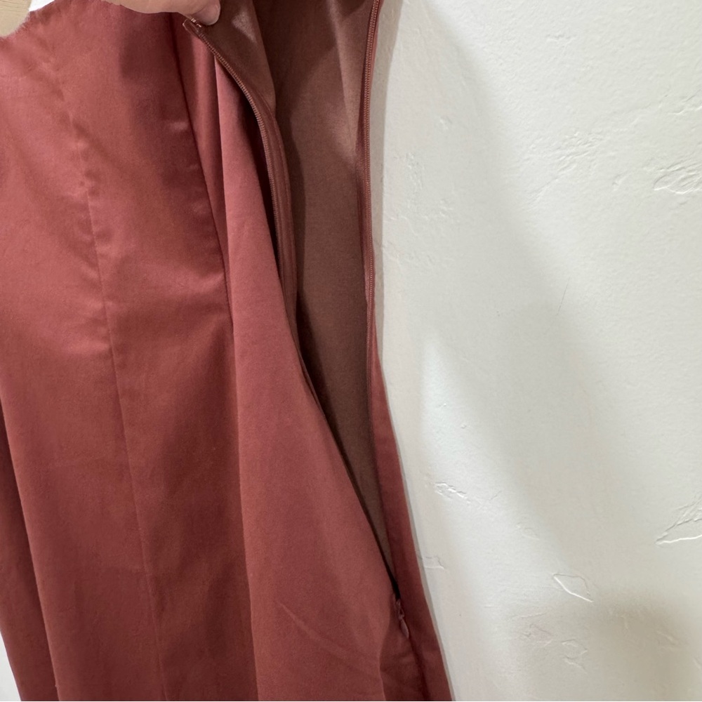 NWT Club Monaco Wide Neck Panel Dress Red Women's 8 A Line Pockets Classic - Picture 11 of 16